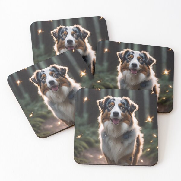 Item preview, Australian Shepherds Moonlit Forest Adventure designed and sold by Lily Summers.
