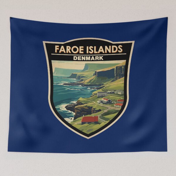 Item preview, Faroe Islands Denmark Travel Art Badge designed and sold by KrisSidDesigns.