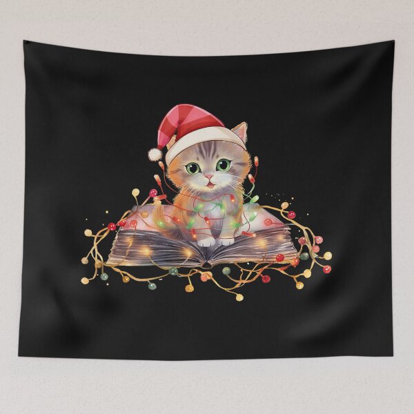 Item preview, Christmas Cats & Books designed and sold by HappyLifeCreate.