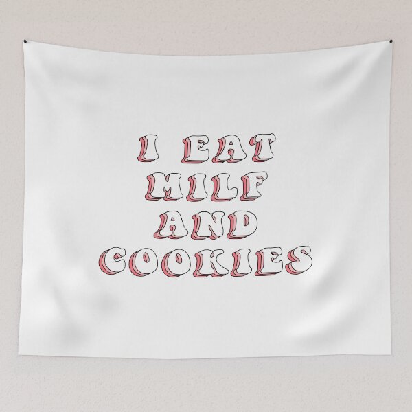 Item preview, I Eat Milf and Cookies Sticker Funny Adult Memes Joke Humor Quote designed and sold by Jesticker.