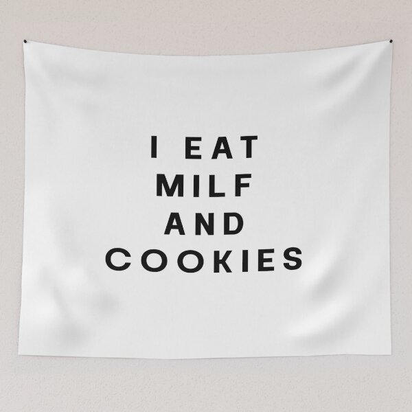 Item preview, I Eat Milf and Cookies Sticker Funny Adult Memes Joke Humor Quote designed and sold by Jesticker.