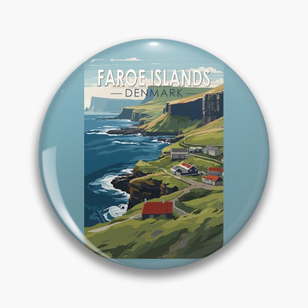 Item preview, Faroe Islands Denmark Travel Art Vintage designed and sold by KrisSidDesigns.