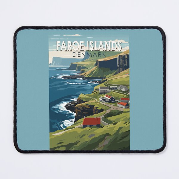 Item preview, Faroe Islands Denmark Travel Art Vintage designed and sold by KrisSidDesigns.