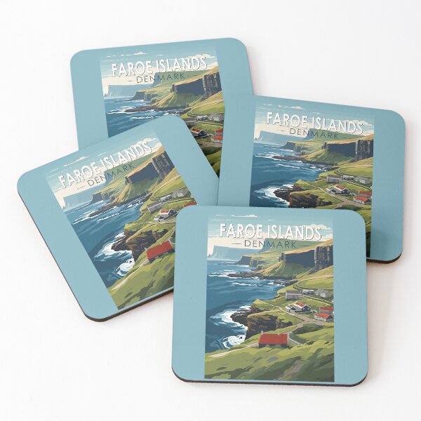 Item preview, Faroe Islands Denmark Travel Art Vintage designed and sold by KrisSidDesigns.