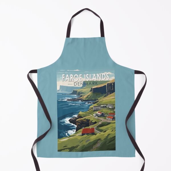 Item preview, Faroe Islands Denmark Travel Art Vintage designed and sold by KrisSidDesigns.