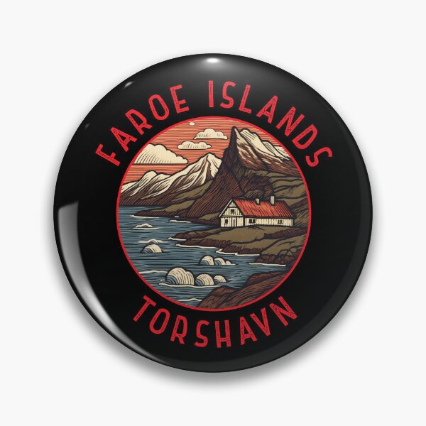 Item preview, Faroe Islands Tórshavn Retro Distressed Circle designed and sold by KrisSidDesigns.