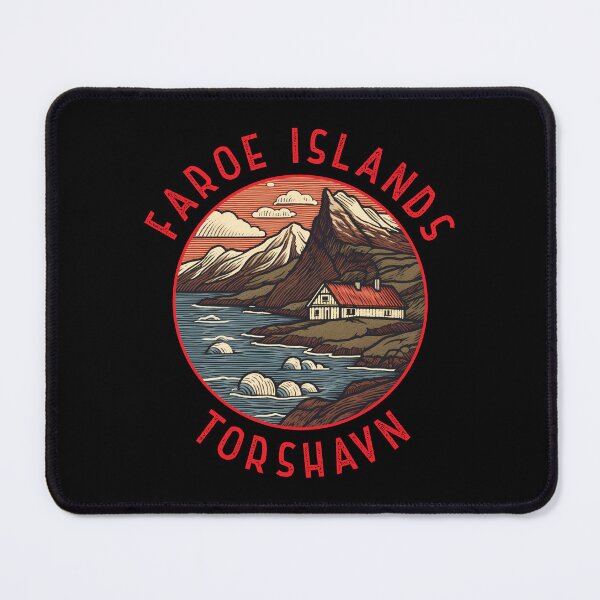 Item preview, Faroe Islands Tórshavn Retro Distressed Circle designed and sold by KrisSidDesigns.