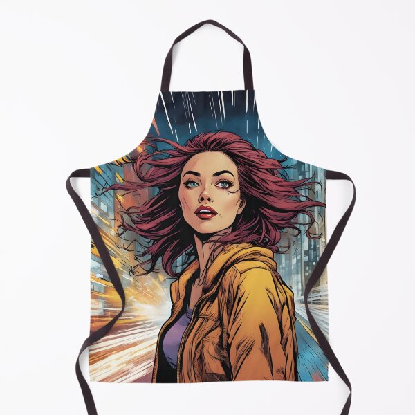 Item preview, Happy and amazed girl in the comic city designed and sold by vicempe.