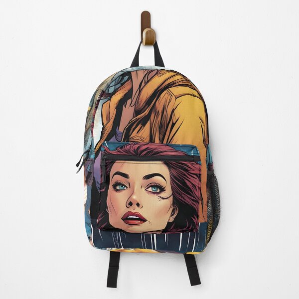 Item preview, Happy and amazed girl in the comic city designed and sold by vicempe.