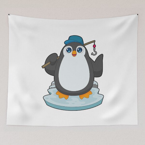 Item preview, Penguin Angler Fishing rod Fishing designed and sold by Snabdesign84.