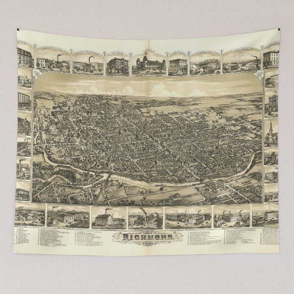 Item preview, Richmond, Indiana (1884) designed and sold by allhistory.