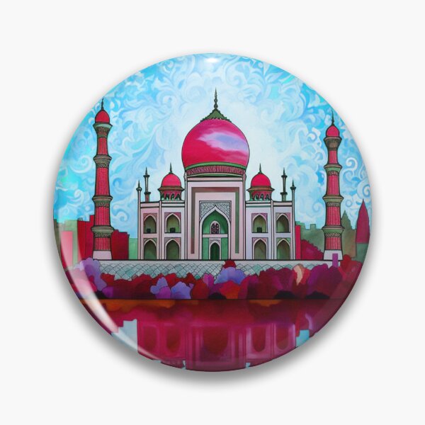 Item preview, The Taj Mahal, India, Berry-blue, AI Generated Art - An Iconic Monument and Beautiful Tomb designed and sold by studioSharonKay.