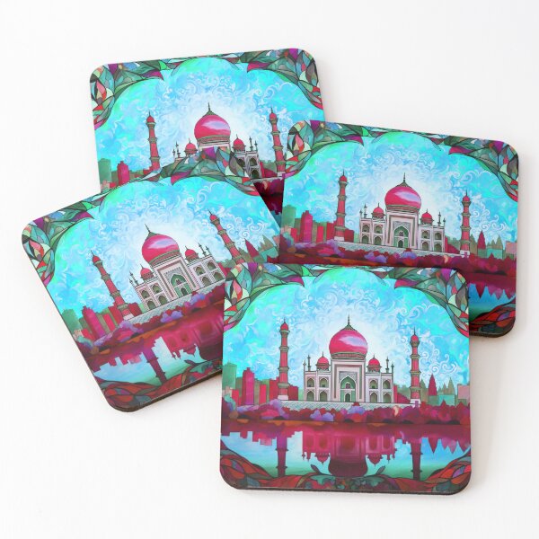 Item preview, The Taj Mahal, India, Berry-blue, AI Generated Art - An Iconic Monument and Beautiful Tomb designed and sold by studioSharonKay.