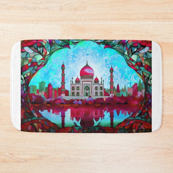 Item preview, The Taj Mahal, India, Berry-blue, AI Generated Art - An Iconic Monument and Beautiful Tomb designed and sold by studioSharonKay.