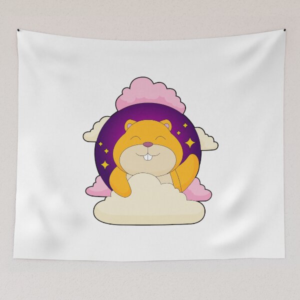 Item preview, Hamster Night Stars Clouds designed and sold by Snabdesign84.