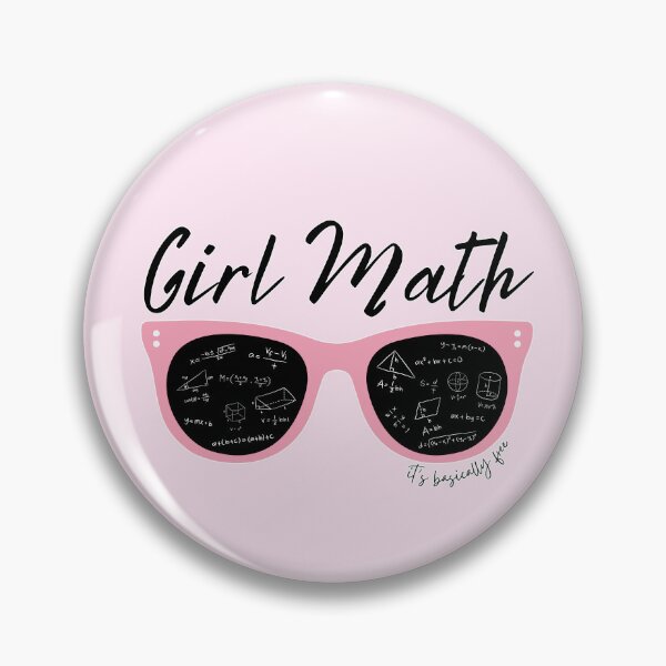 Item preview, Girl Math - It’s Basically Free | Cute Pink Sunglasses with Math Doodles designed and sold by Kimochi-Shop.