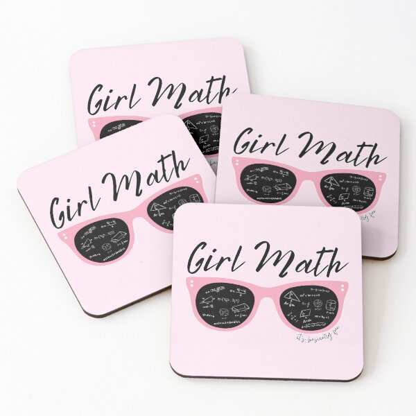 Item preview, Girl Math - It’s Basically Free | Cute Pink Sunglasses with Math Doodles designed and sold by Kimochi-Shop.