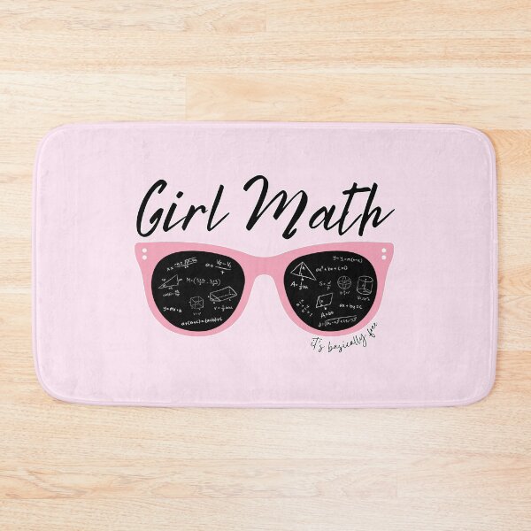 Item preview, Girl Math - It’s Basically Free | Cute Pink Sunglasses with Math Doodles designed and sold by Kimochi-Shop.