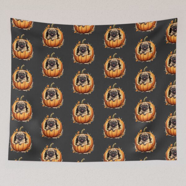 Item preview, Cute Pug in a Pumpkin  designed and sold by blackdogbuckeye.