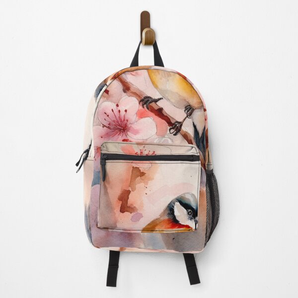 Item preview, Japanese, birds, haiku, geisha, sunset, watercolor, painting, sunrise, japan, nihonga, sumi-e, zen, sakura, floral, cherry blossom designed and sold by KsaveraArt.
