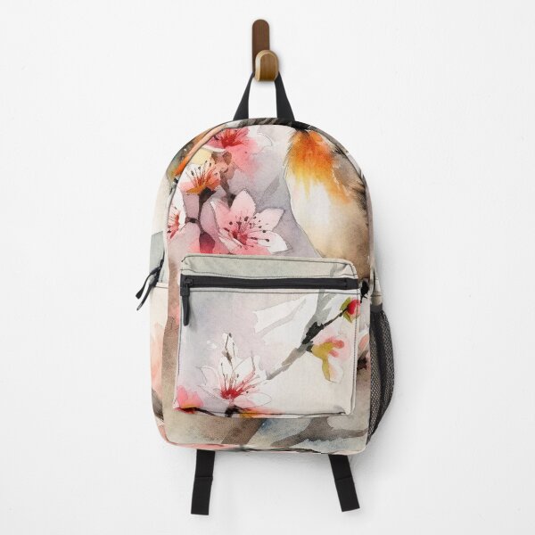 Item preview, Japanese, birds, haiku, geisha, sunset, watercolor, painting, sunrise, japan, nihonga, sumi-e, zen, sakura, floral, cherry blossom designed and sold by KsaveraArt.