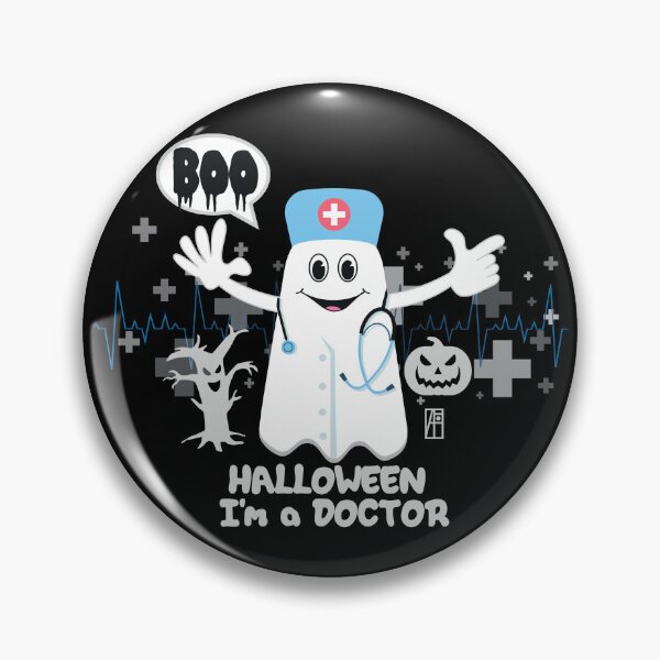 Item preview, BOO Doctor dressed as a GHOST - cute Halloween designed and sold by ArtProjectShop.
