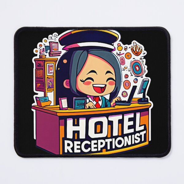 Item preview, Charming Hotel Receptionist designed and sold by Graphics Galore.