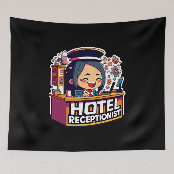 Item preview, Charming Hotel Receptionist designed and sold by Graphics Galore.
