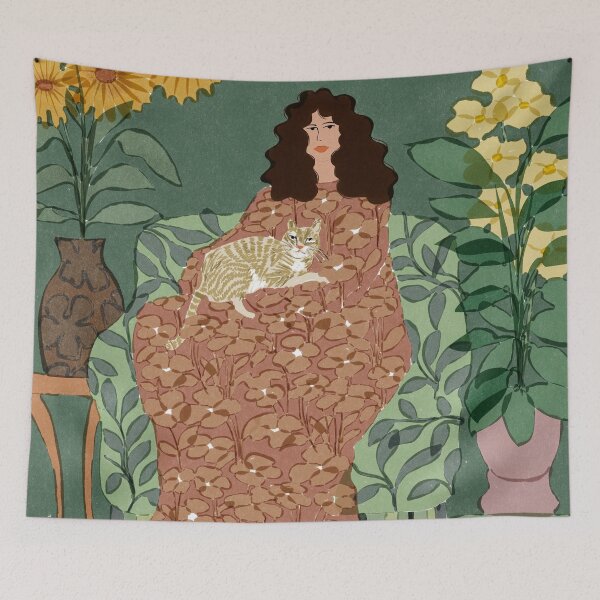Item preview, Girl and her cat designed and sold by chotnelle.
