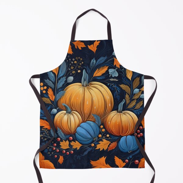 Item preview, "Folk Harvest Festivity": Richly Detailed Pumpkin & Leaves Pattern designed and sold by FairX.