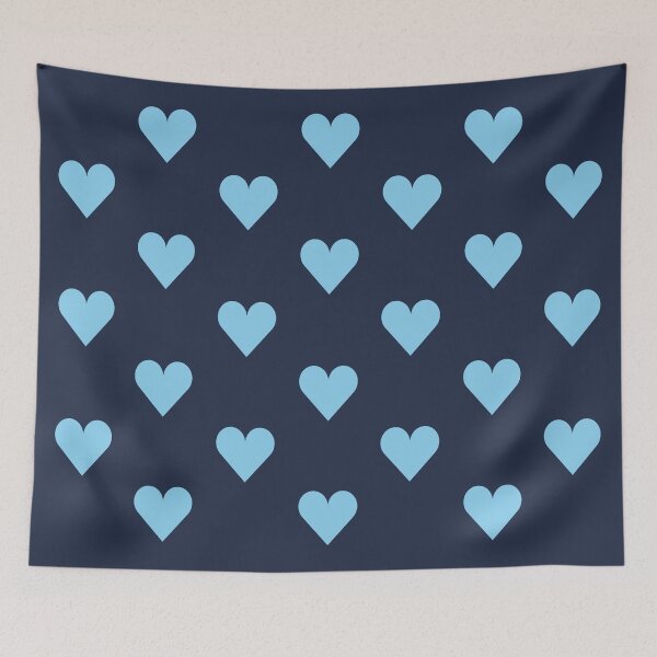 Item preview, Medium BABY BLUE and NAVY BLUE LOVE HEARTS designed and sold by RachelMacht.