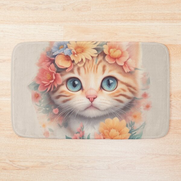 Item preview, Cute Cat with Flowers 2 designed and sold by NidADesign.