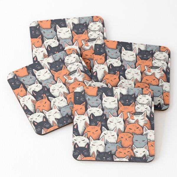 Item preview, Distinctive Whiskers: Cat Pattern  designed and sold by FairX.
