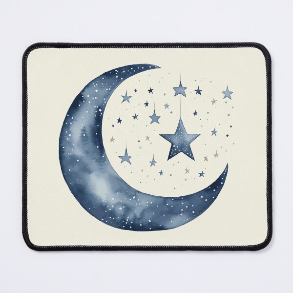Item preview, Watercolor Halloween Moon and Stars Cottagecore designed and sold by Sarcastic Narwhal.