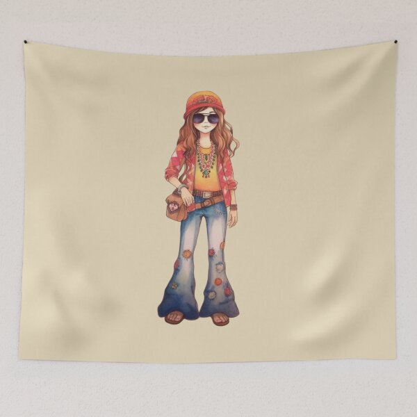 Item preview, Cute Hippie Girl designed and sold by Sketch-Shack.