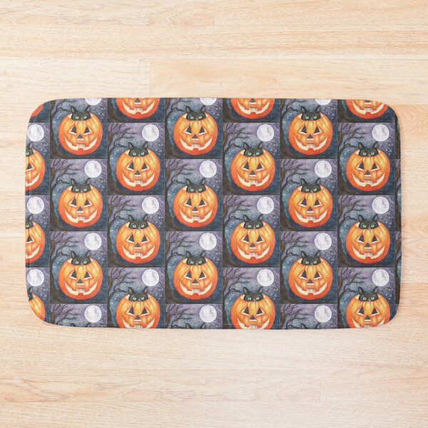 Item preview, Halloween Pumpkin Cat designed and sold by Rhiannon Wolfe Art .