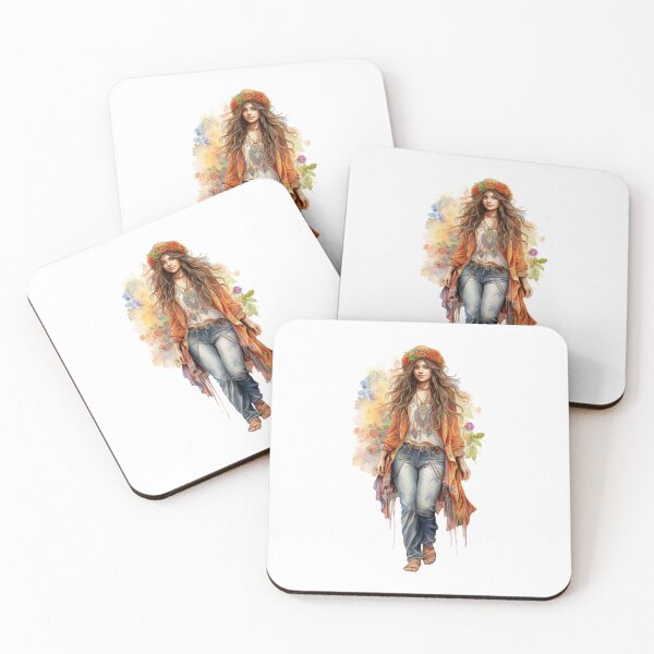 Item preview, Cute Hippie Girl designed and sold by Sketch-Shack.