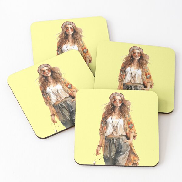 Item preview, Cute Hippie Girl designed and sold by Sketch-Shack.