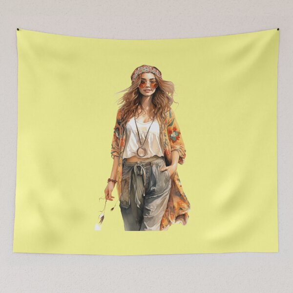 Item preview, Cute Hippie Girl designed and sold by Sketch-Shack.