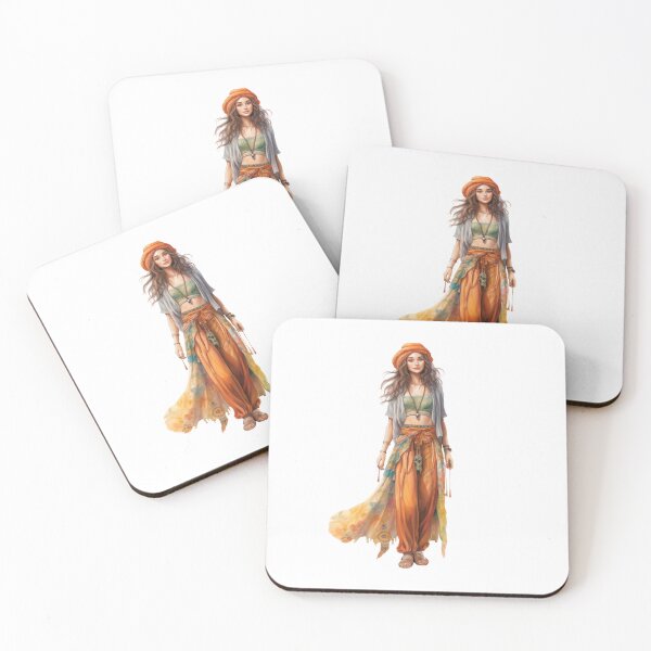 Item preview, Cute Hippie Girl designed and sold by Sketch-Shack.