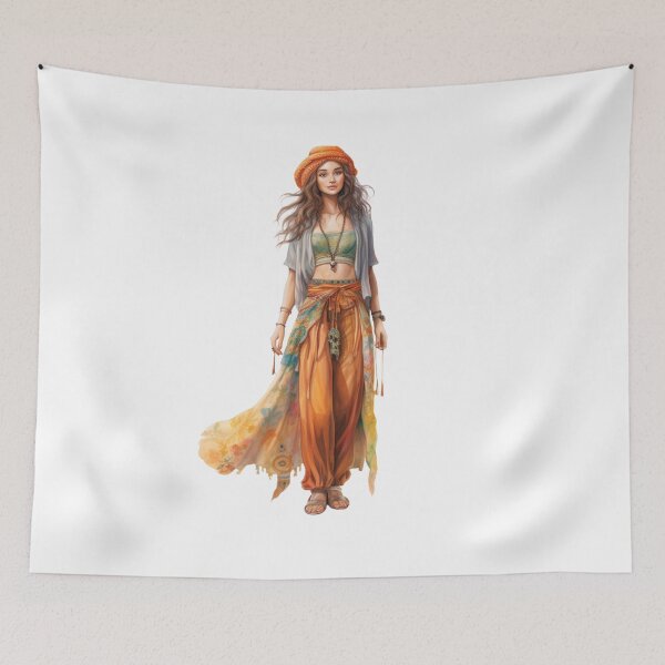 Item preview, Cute Hippie Girl designed and sold by Sketch-Shack.