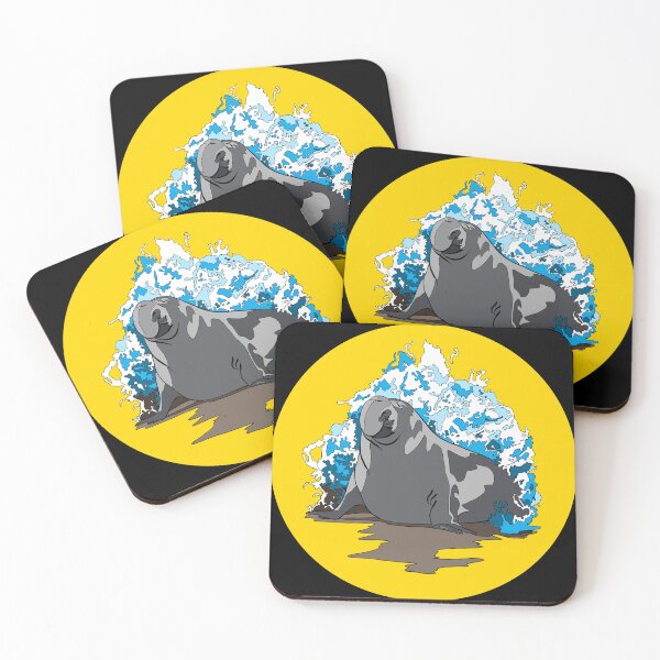 Item preview, Elephant Seal in Blue Wave | Gift for Seal Lover designed and sold by Marian Murdoch.
