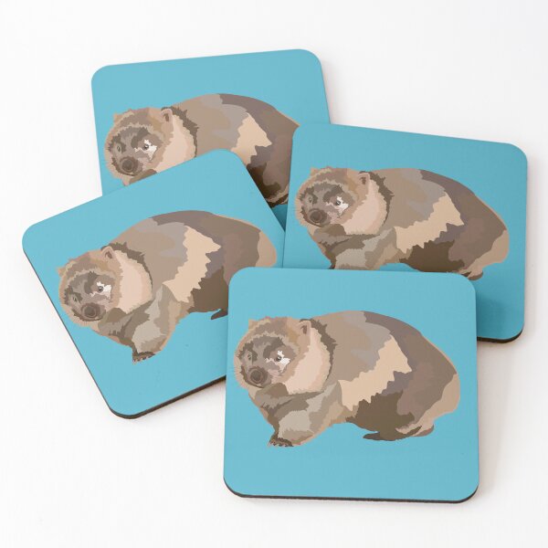 Item preview, W is for Wombat,Wombat Illustration – Adorable Australian Marsupial Artwork designed and sold by PrettylittlepastelUk.
