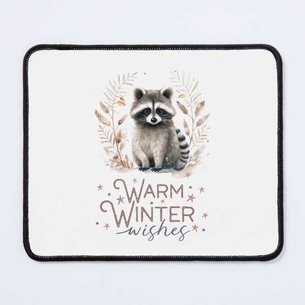 Item preview, Warm Winter Wishes Christmas Forest Raccoon designed and sold by sweetbelle.
