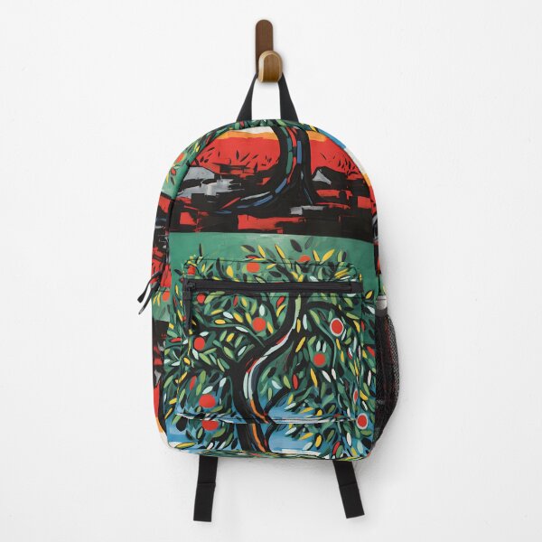 Item preview, Vibrant Harvest- The Unleashed Orange Tree in Bold Fauvist, Abstract Expressionism, and Cubist Brush designed and sold by OlfactoART Studio.