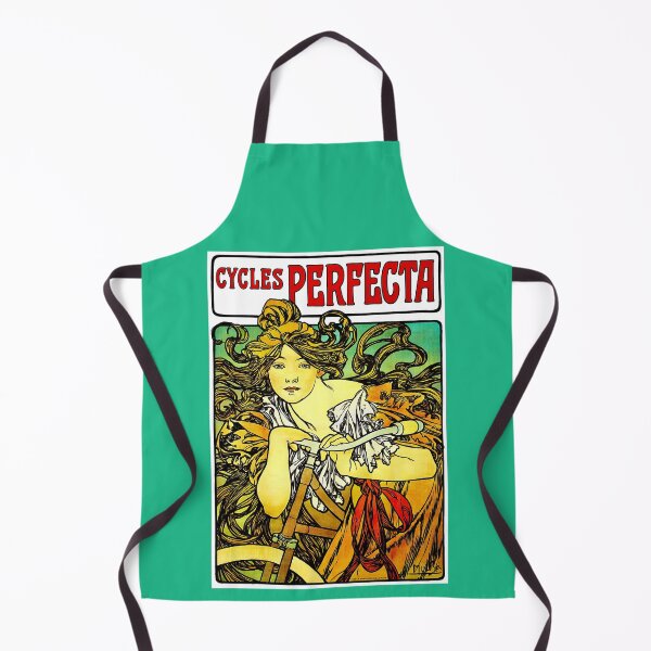 Item preview, Cycles Perfecta 1897 Woman & Bicycle, Alfons Maria Mucha designed and sold by RocketshipRetro.