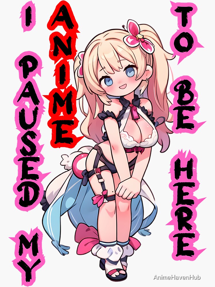 Captivating Kawaii Anime Waifu in Lively Chibi Form, Dressed in Alluring  Lingerie, I Paused My Anime Vibes with an Irresistible Smile Sticker for  Sale by AnimeHavenHub