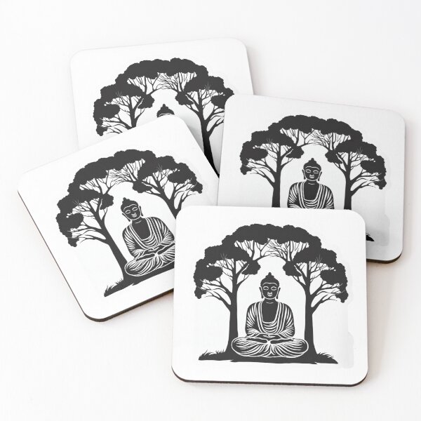 Item preview, Black White Buddha Statue , Buddhist symbol, home decoration designed and sold by MartynGrey.
