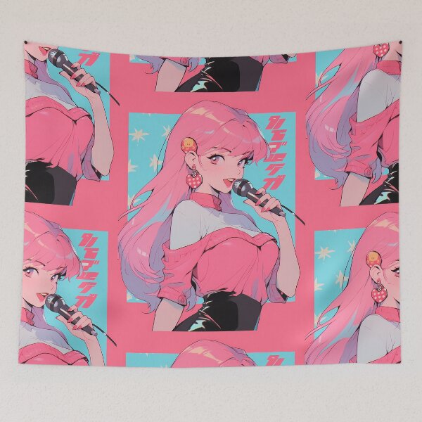 Item preview, Bubblegum Pink, City Pop retro anime girl designed and sold by octoboobs.