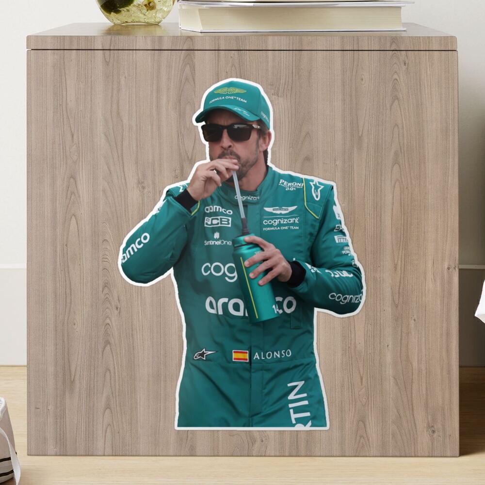 Fernando Alonso Aston Martin F1 2023 Win 33 The Nano Pack Stickers Sticker  by Almorranero